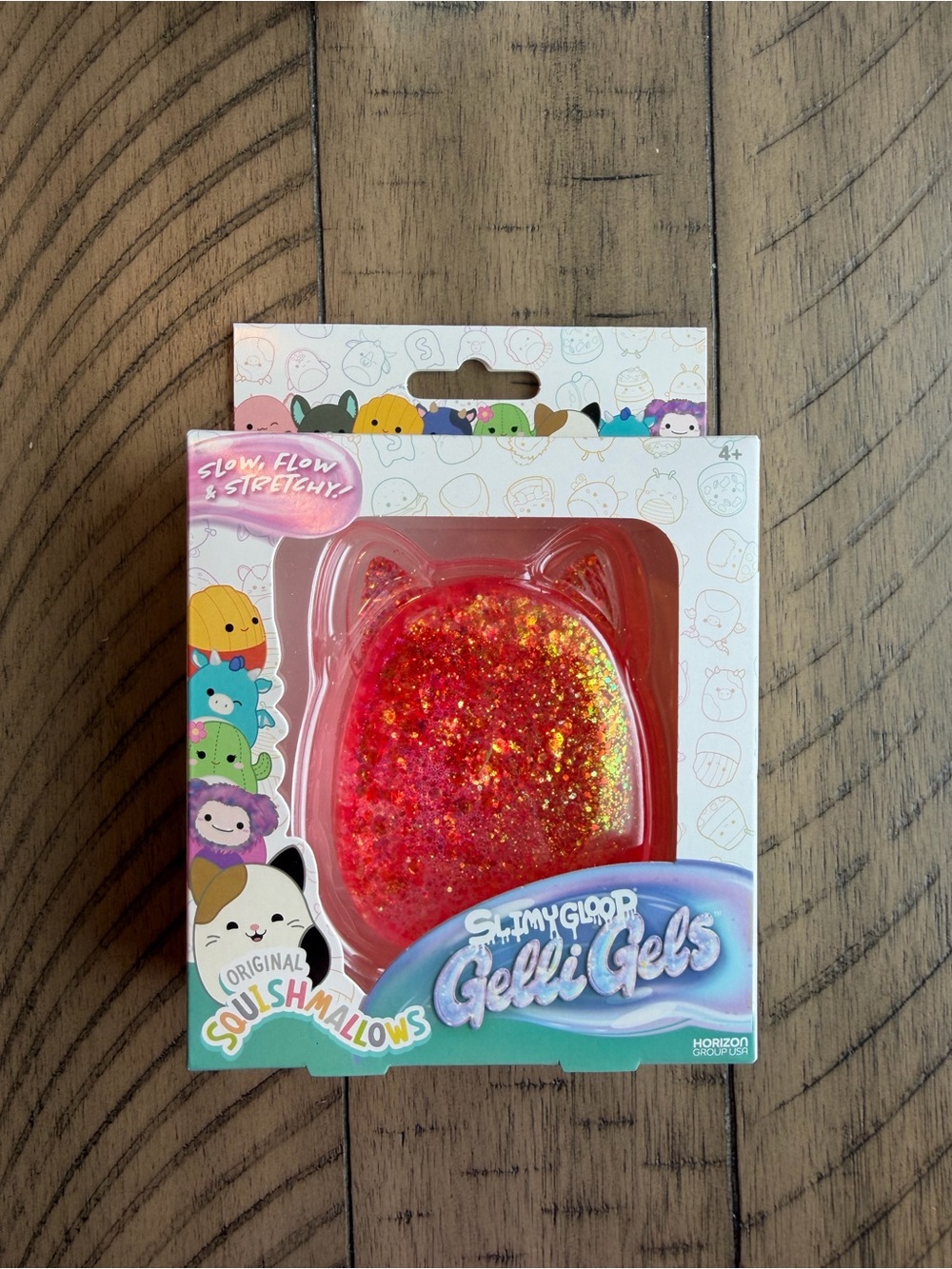 Squishmallows Slimy Gloop Gelli Gels - Red Glitter